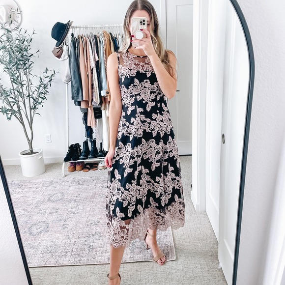 BHLDN Hithero Black Lace Tonya Dress - Picture 4 of 15